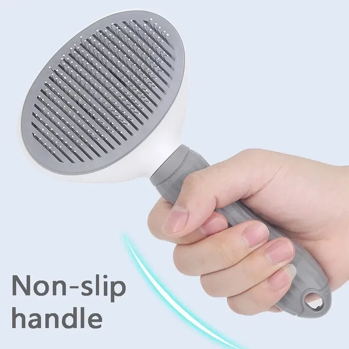 Self-Cleaning Slicker Brush for Pets: Hair Removal Comb